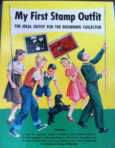 I was given this stamp collecting kit when I was 7. I spent the next six or seven years scouring the neighborhood for stamps on the cheap.