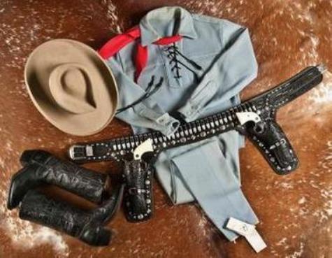 This Lone Ranger outfit worn by actor Clayton Moore wore when he made appearances as the character after retiring from television sold for $195,000 in an auction hosted by A & S Auction Company.